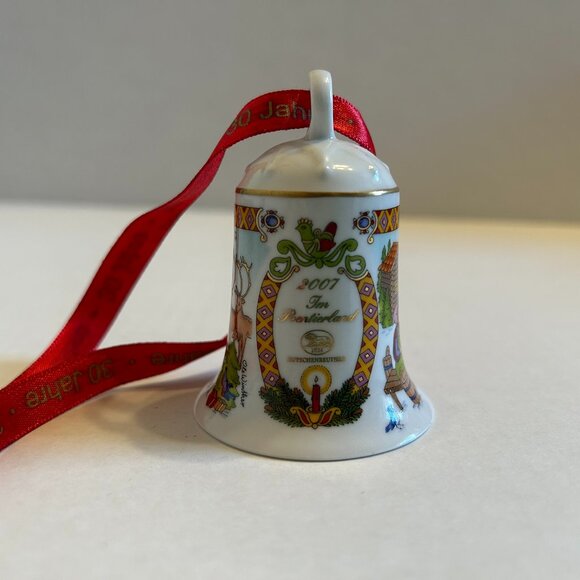 2007 Hutschenreuther Porcelain Christmas Bell Ornament - Picture 1 of 8